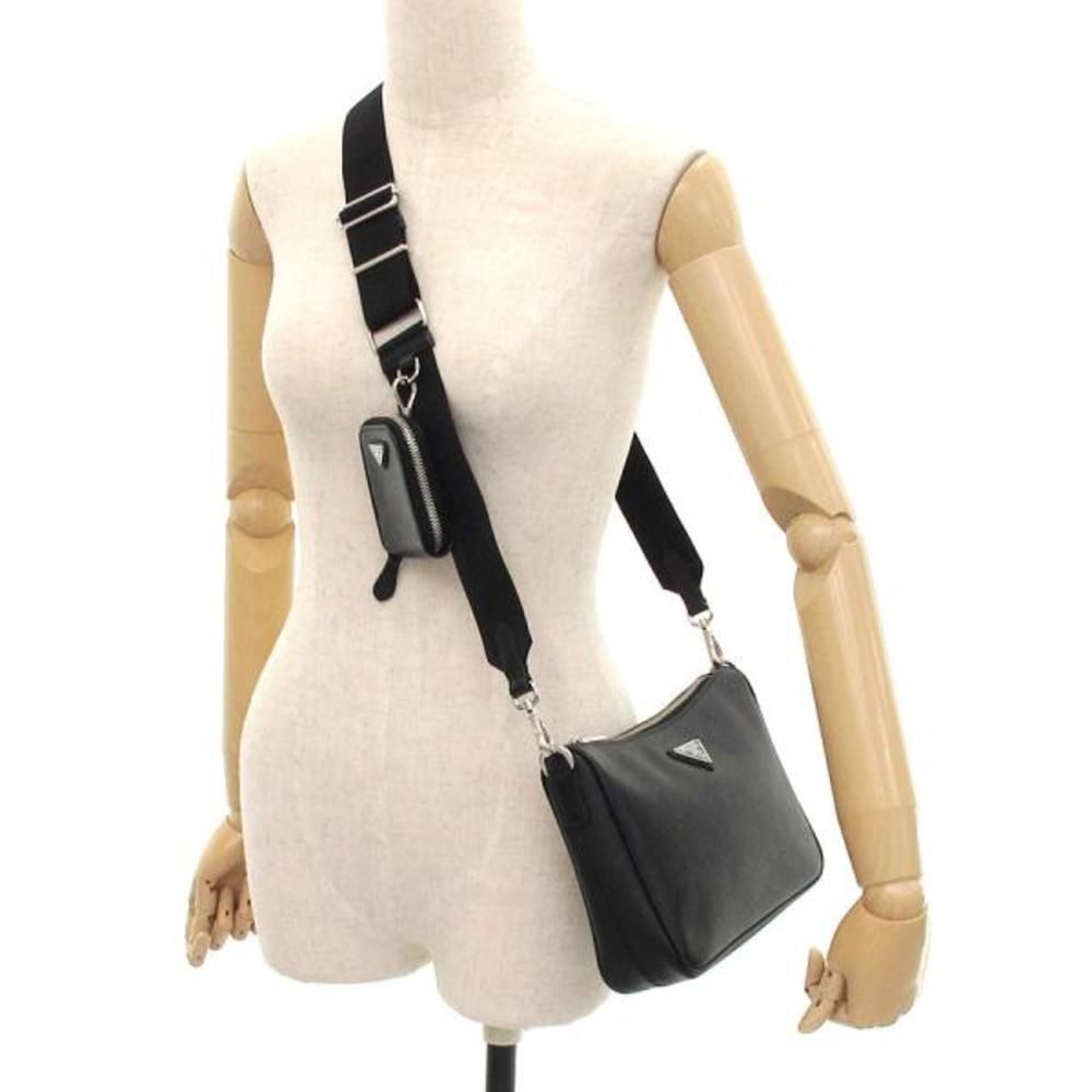 Prada Saffiano Leather Black Shoulder Bag - Picture 8 of 8